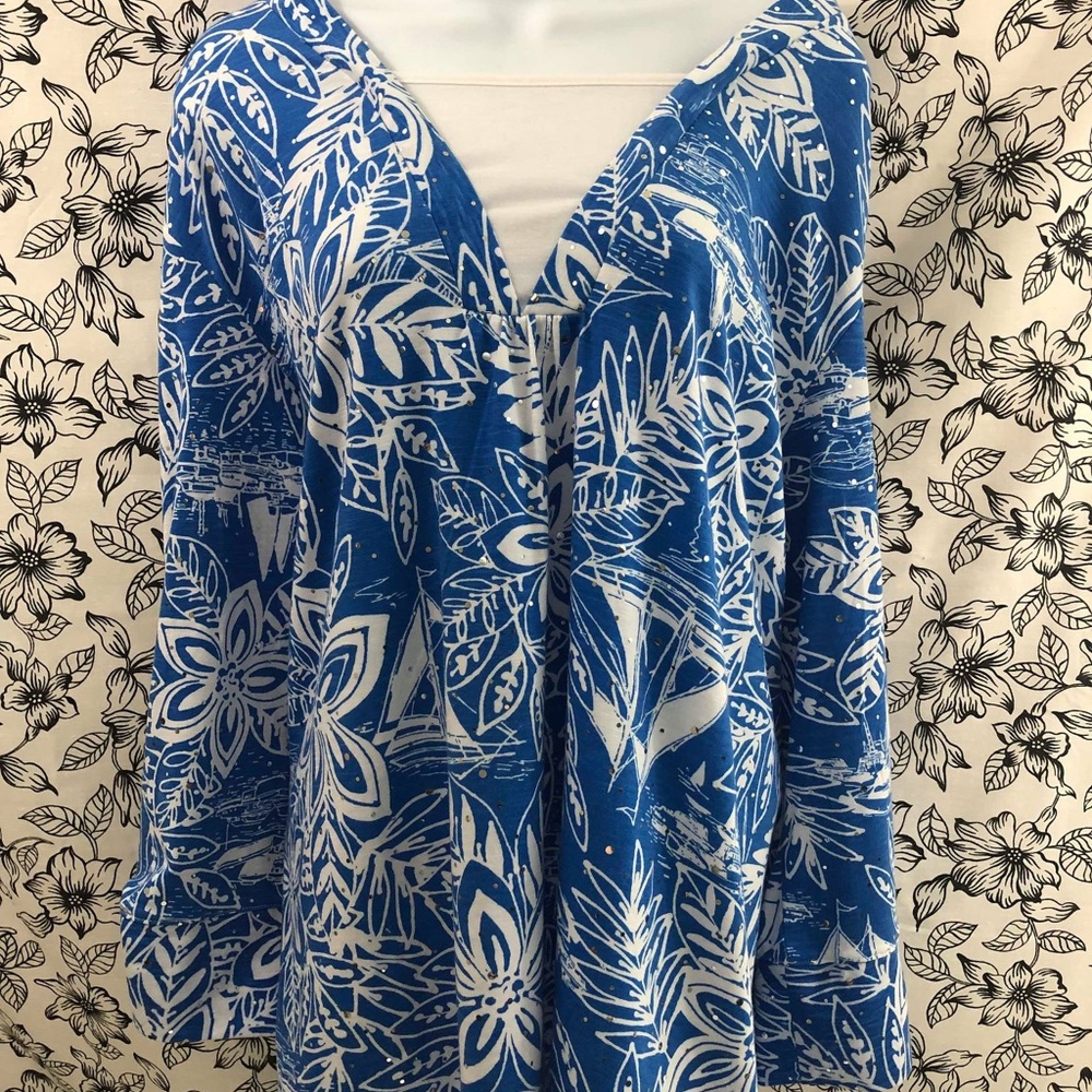 Cathy Daniels Hi-Lo Hem Tunic  NWOT sz 3x
